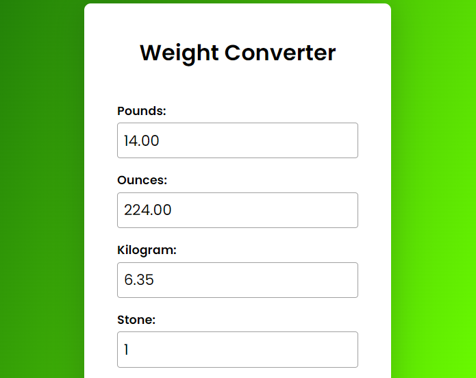 weight conversion calculator